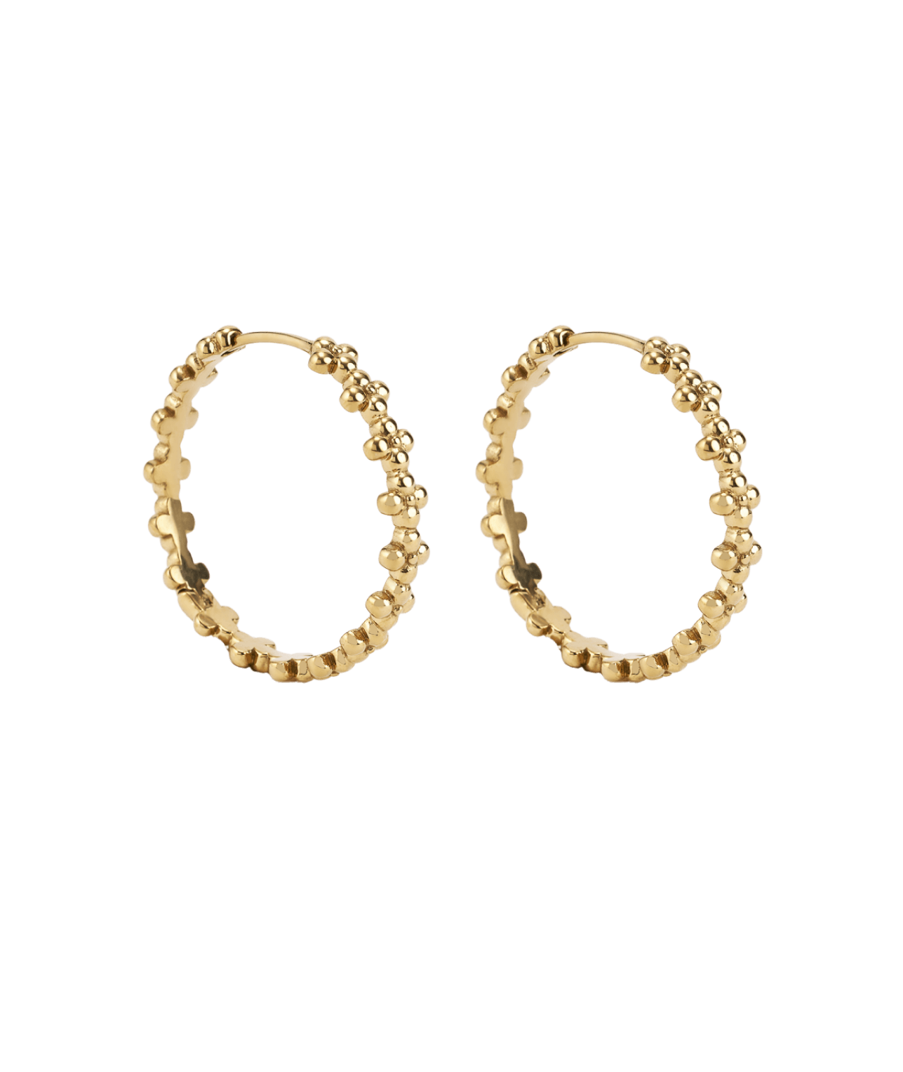 Flower Hoop Earrings