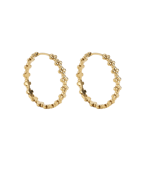 Flower Hoop Earrings