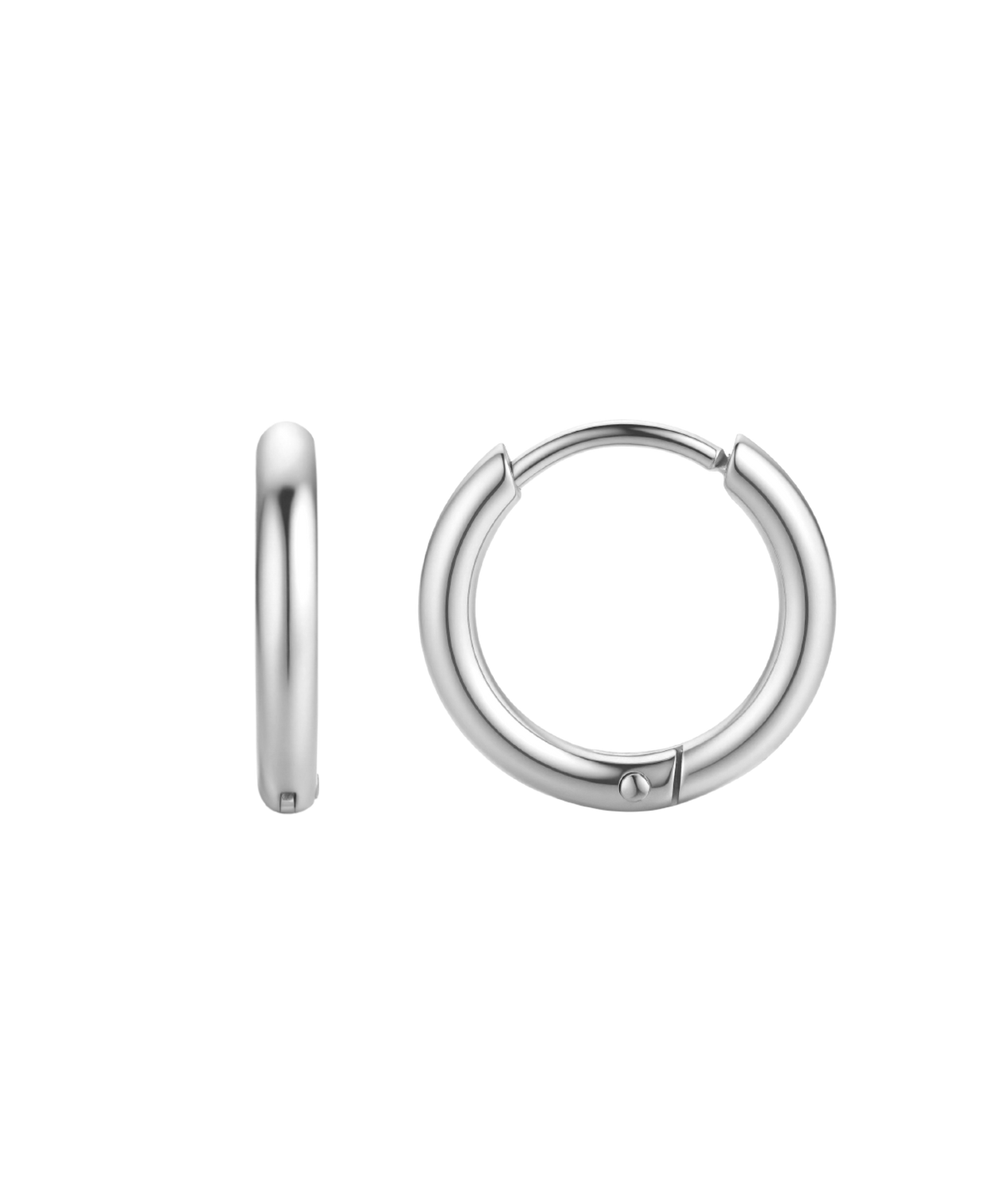 Huggie Hoop Silver Earrings