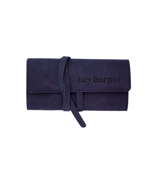 Weekender Pouch - Blue Jewelry Case