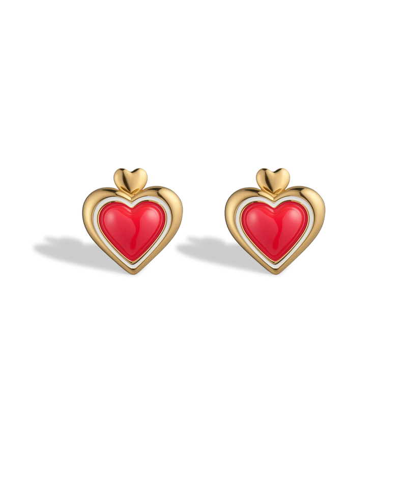 Sweetheart Stud Earrings