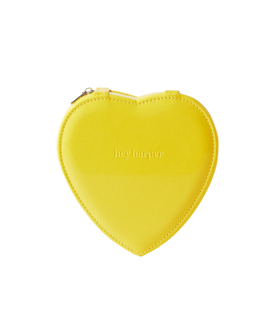 Yellow/Pink Heart Jewelry Box