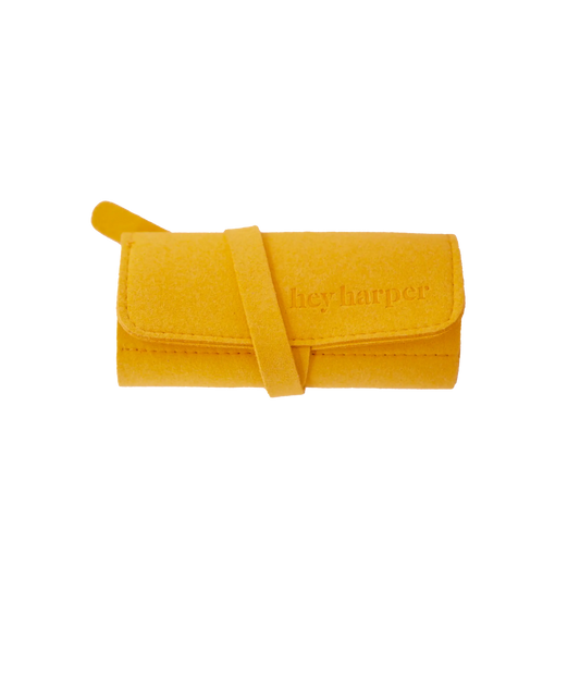 Travel Pouch - Mustard Jewelry Case