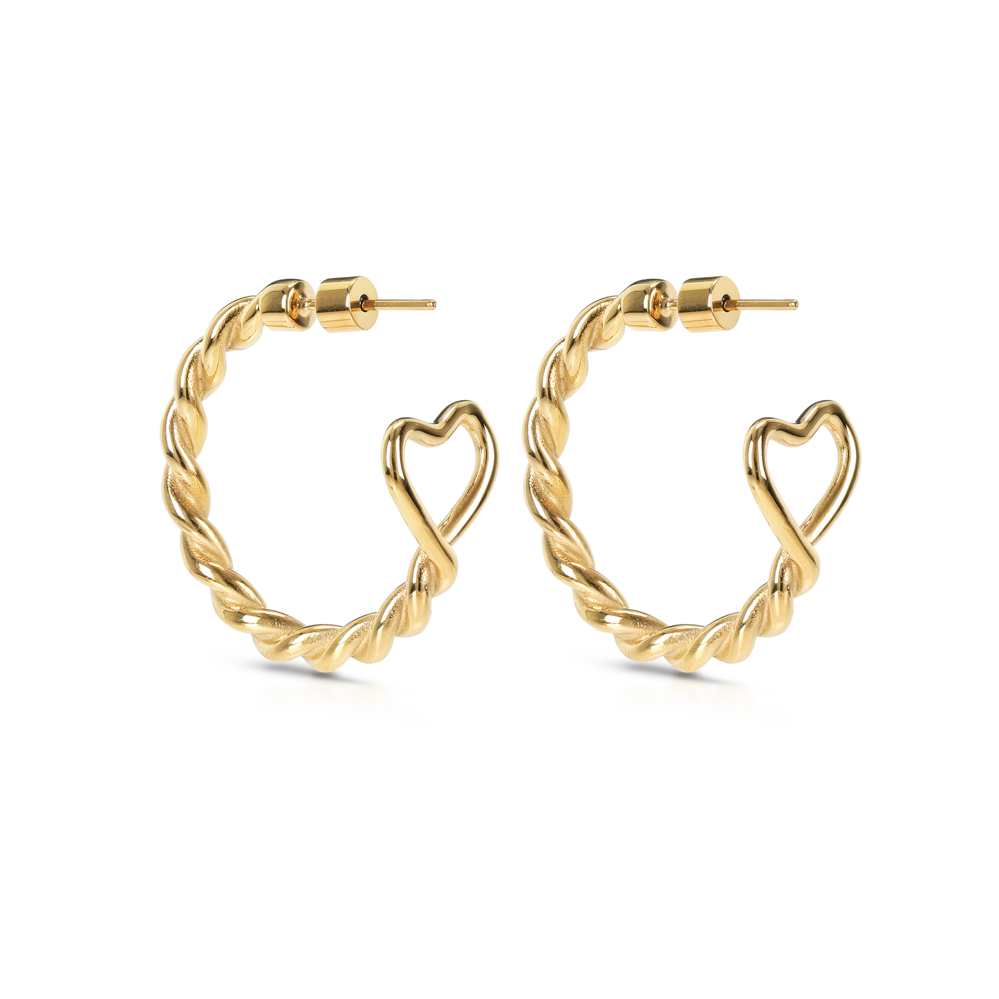 Braided Heart Hoops (8168406614284)
