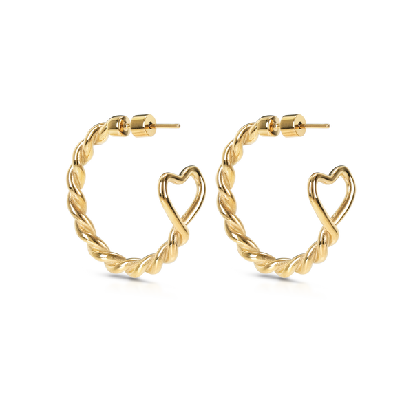 Braided Heart Hoops (8168406614284)