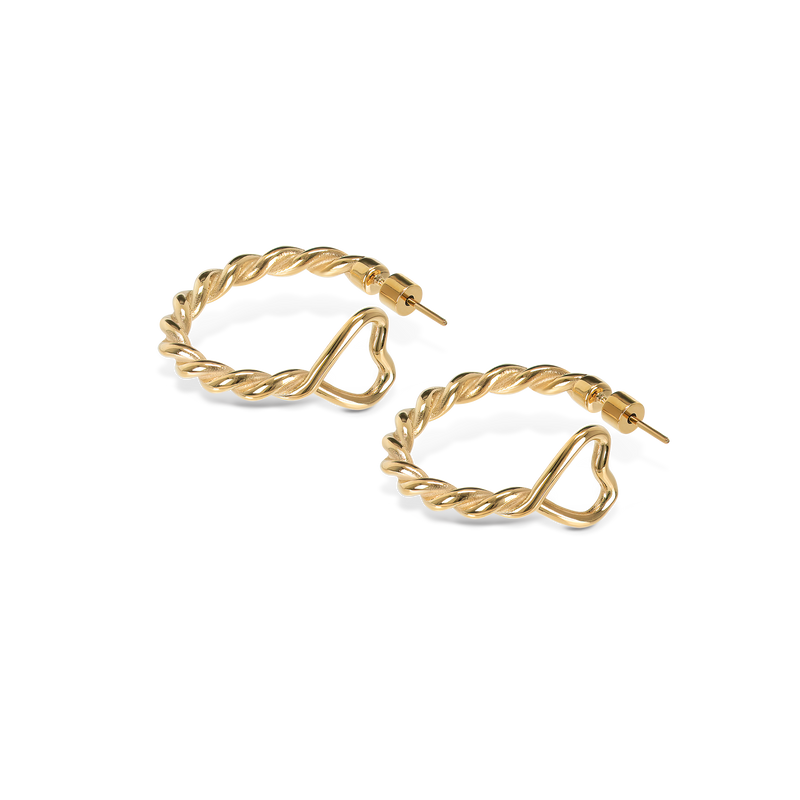 Braided Heart Hoops (8168406614284)