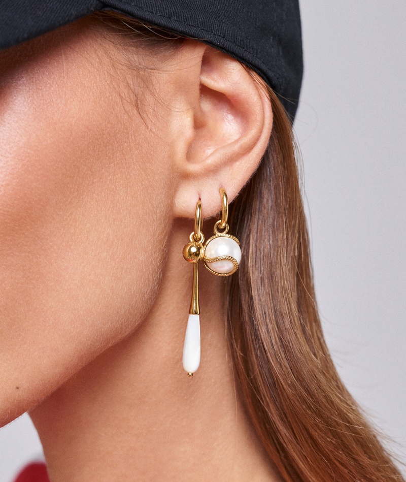 Baseball Bat Drop Earrings