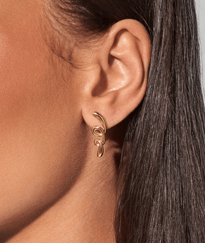 Flow Twirl Stud Earrings