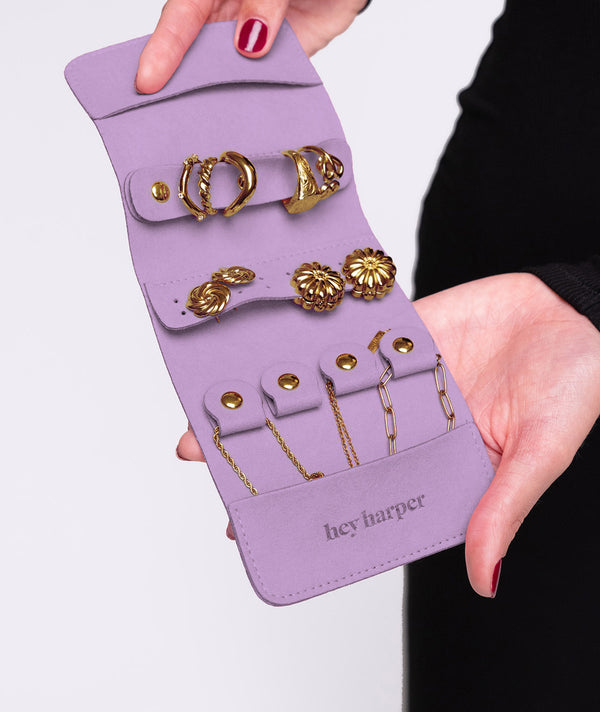 Travel Pouch - Lavender Jewelry Case
