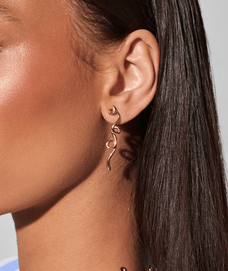Flow Long Stud Earrings