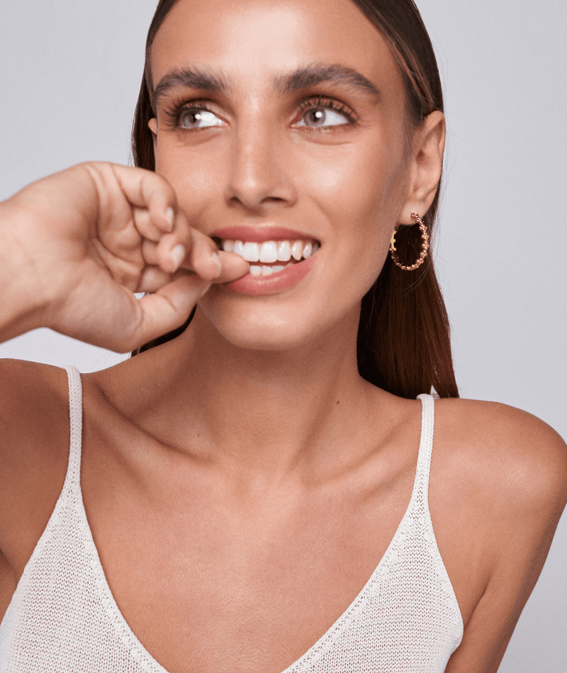Flower Hoop Earrings