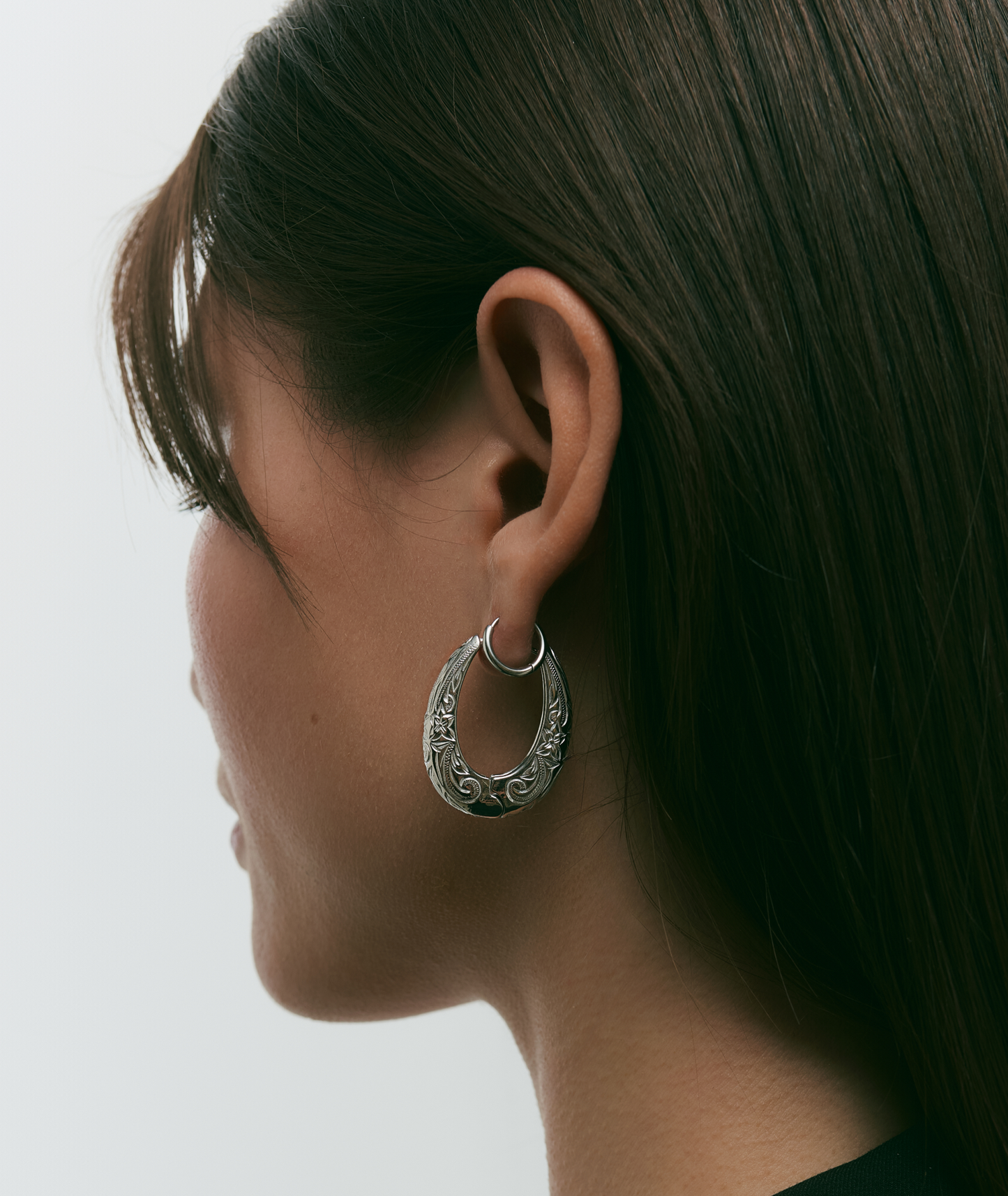 Huggie Hoop Silver Earrings
