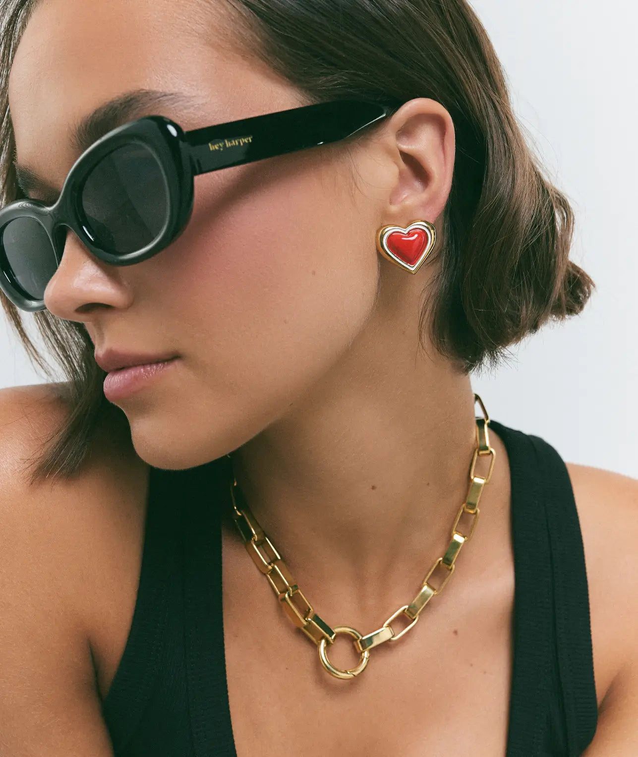 Sweetheart Stud Earrings
