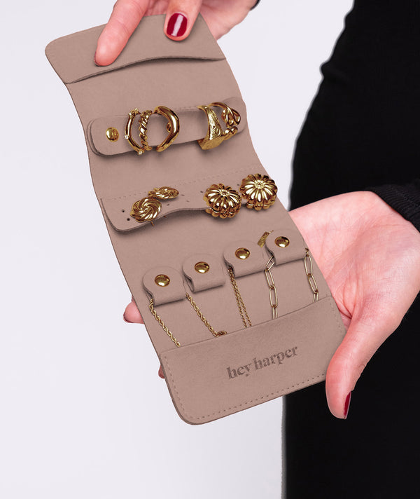 Travel Pouch - Mocha Jewelry Case