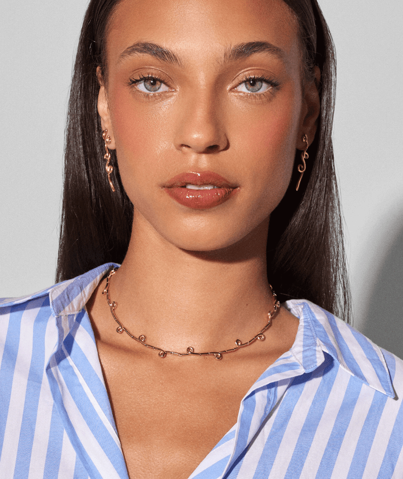 Flow Long Stud Earrings