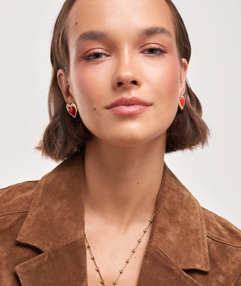 Sweetheart Stud Earrings