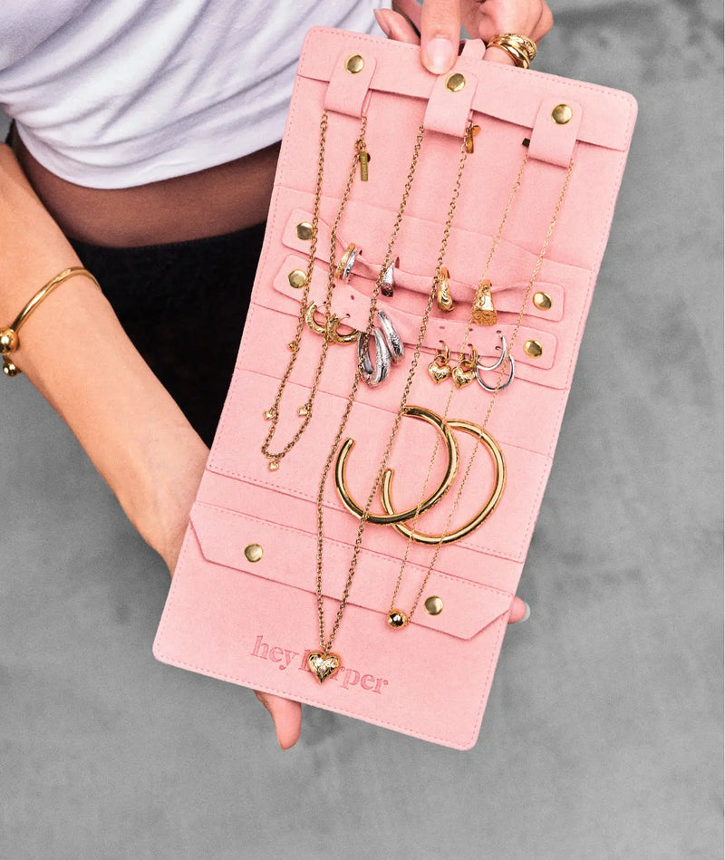 Weekender Pouch - Coral Jewelry Case