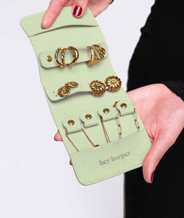 Travel Pouch - Mint Jewelry Case