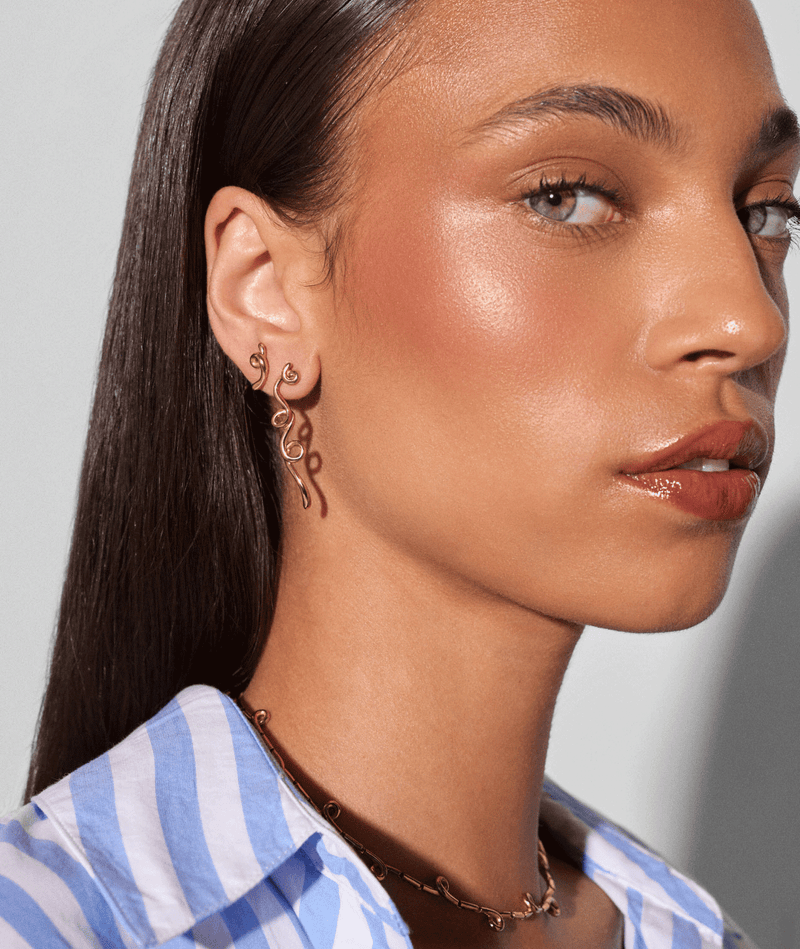 Flow Long Stud Earrings