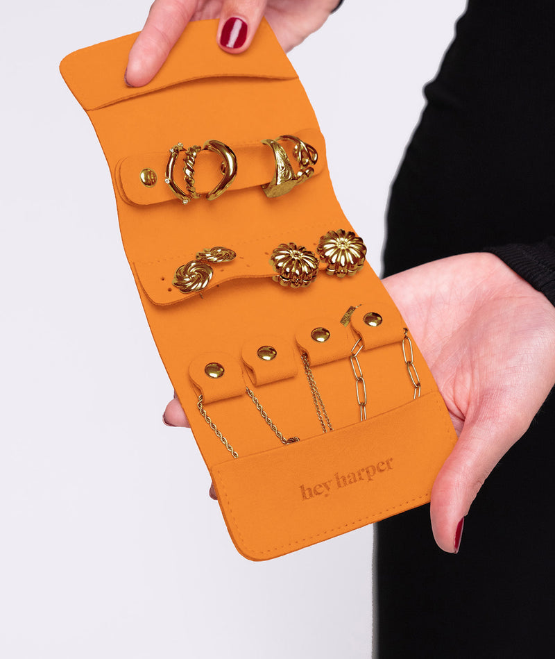 Travel Pouch - Tangerine Jewelry Case