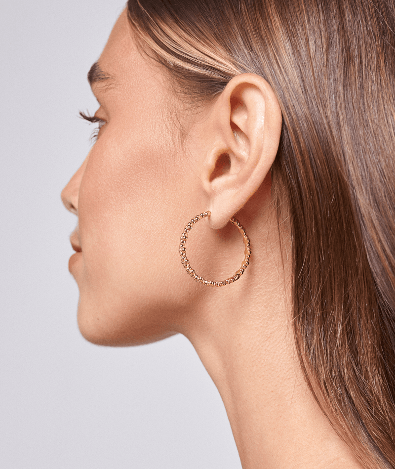 Flower Hoop Earrings
