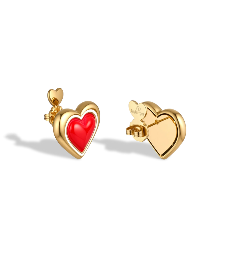 Sweetheart Stud Earrings