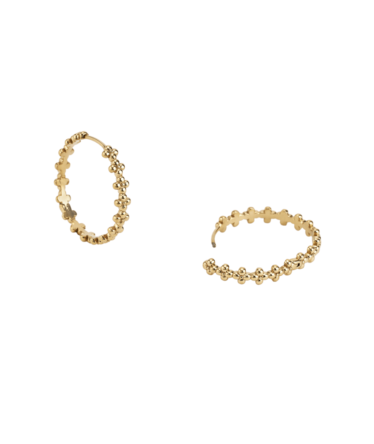 Flower Hoop Earrings