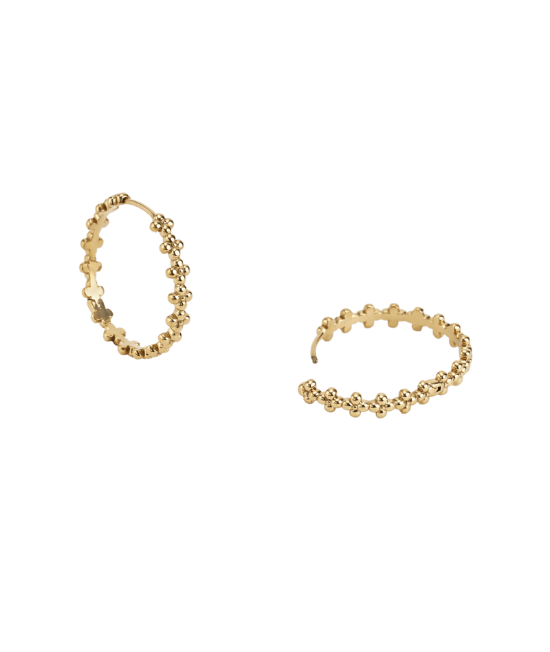 Flower Hoop Earrings