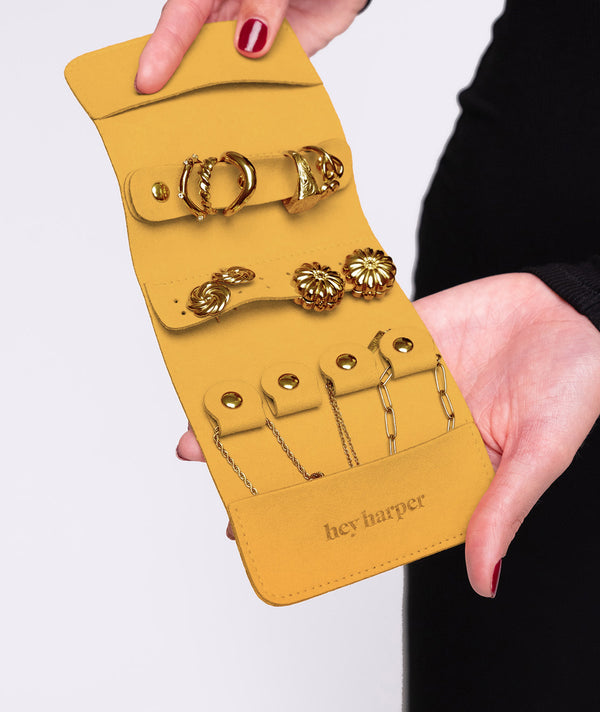 Travel Pouch - Mustard Jewelry Case