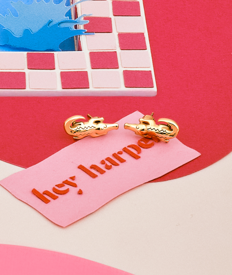 Crocodile Stud Earrings