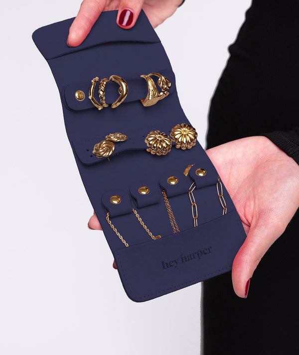 Travel Pouch - Blue Jewelry Case