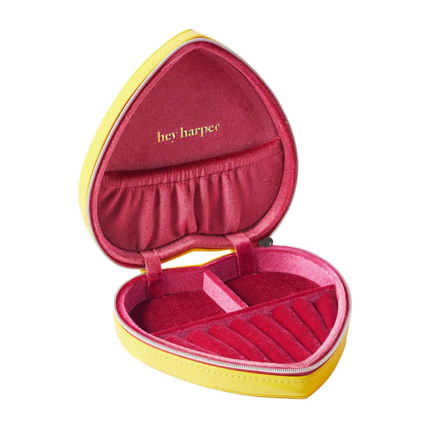 Yellow/Pink Heart Jewelry Box