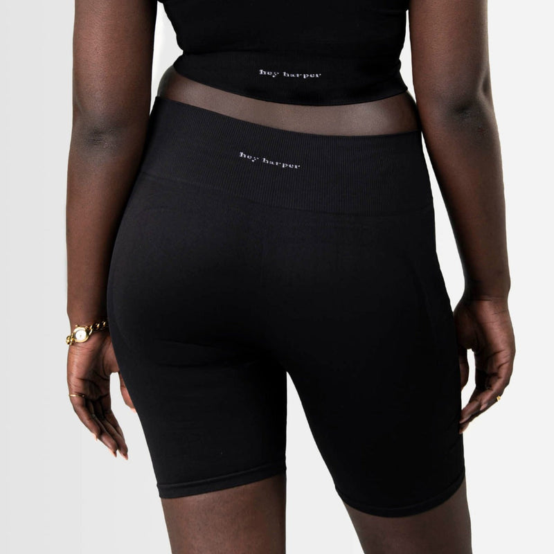 Sculpt High Rise Black Shorts