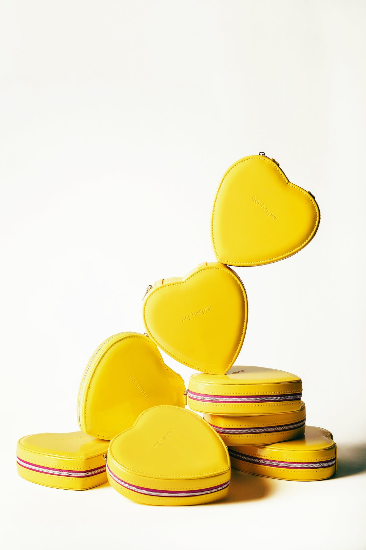 Yellow/Pink Heart Jewelry Box