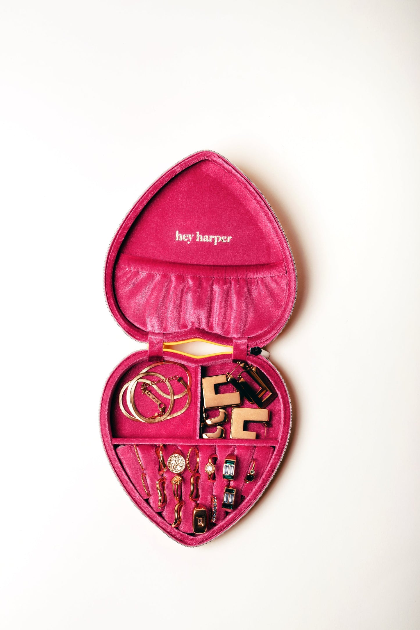 Yellow/Pink Heart Jewelry Box