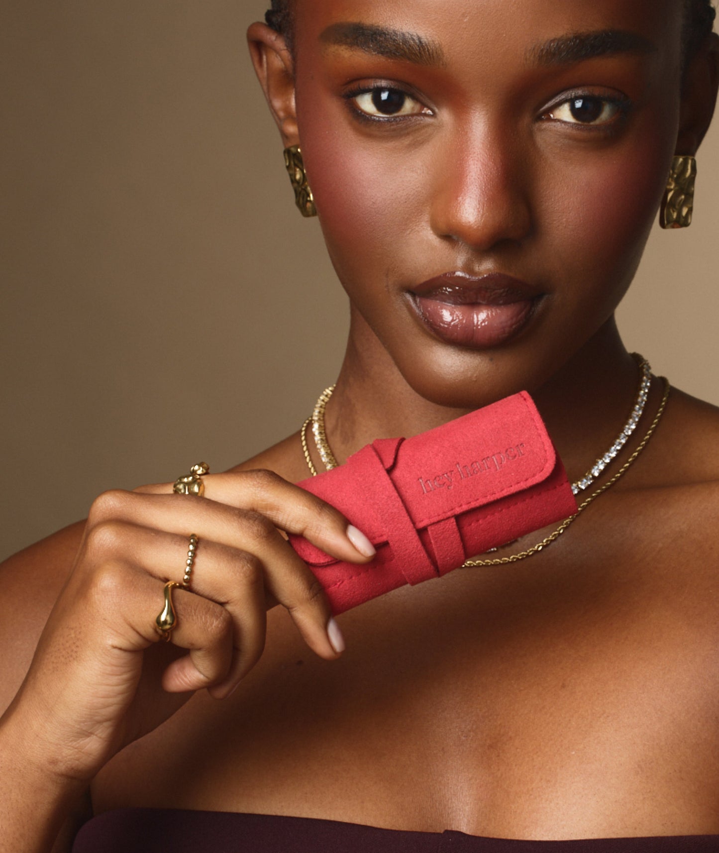 Travel Pouch - Scarlet Jewelry Case