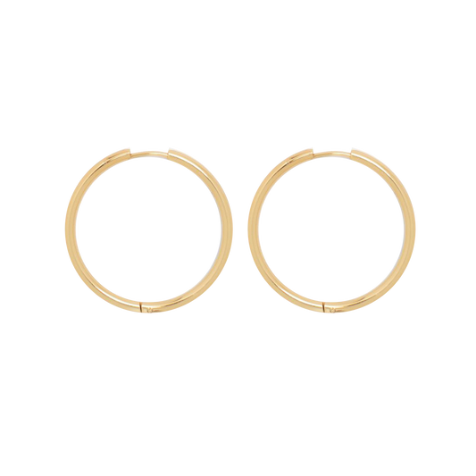 Thin Ruby Earrings (4566155559025) Small Medium