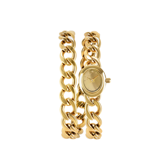 DNA Double Looped Gold Watch