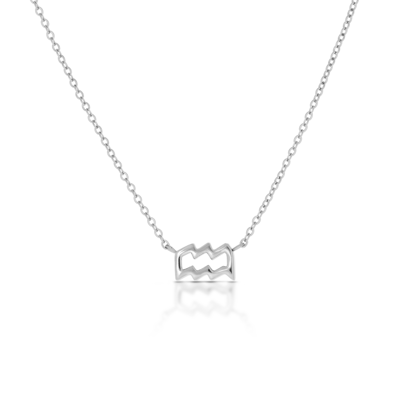 Zodiac Necklace Silver Horoscope Necklace - Eleganzia Jewelry
